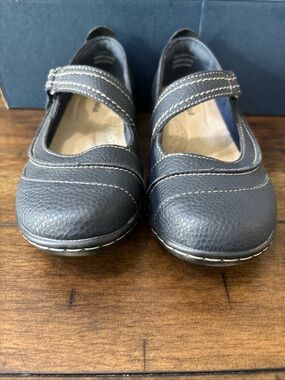 Talenava Women's Leather Mary Jane Flats Black Comfort Loafers Shoes Size US 6.5
